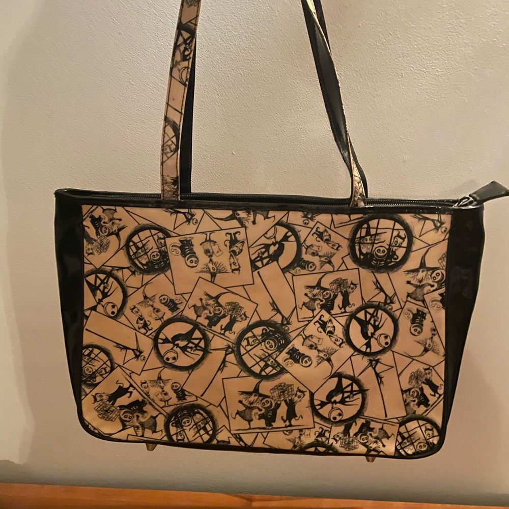 Vintage Black and Tan Nightmare Before Christmas Bag